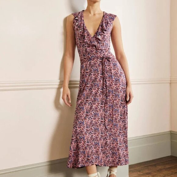 Boden Saskia Jersey Knit Maxi Midi Wrap Dress - Picture 1 of 3